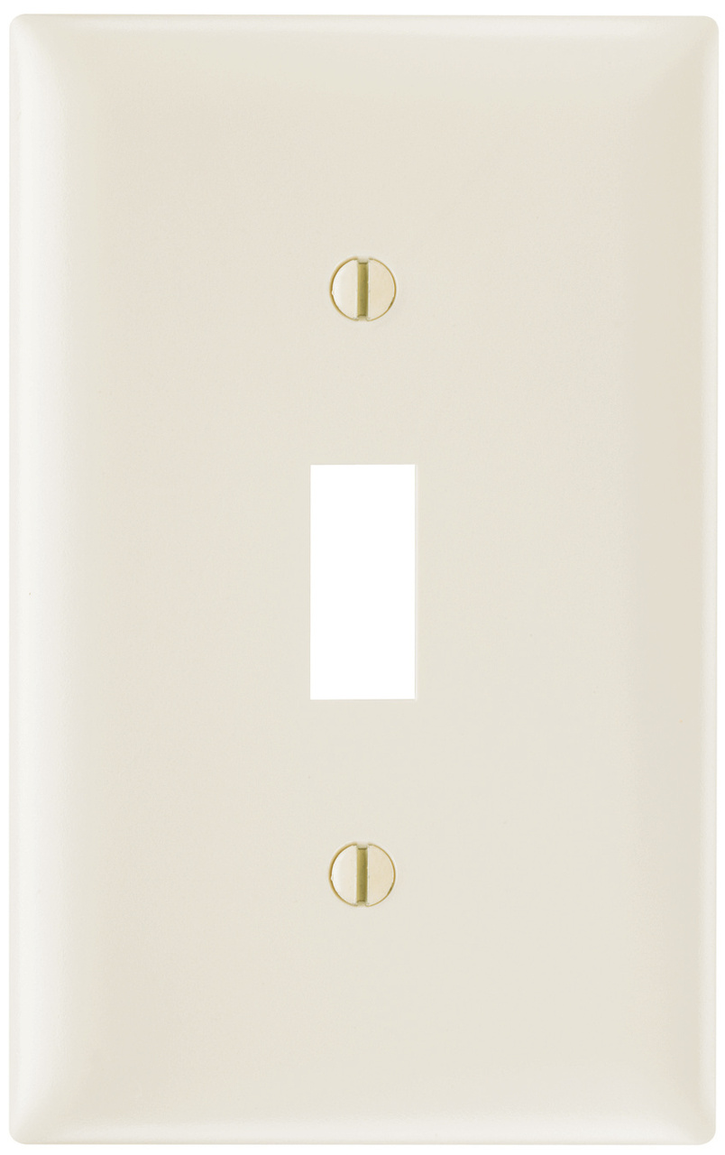 PASS AND SEYMOUR TP1-LA Toggle Switch Opening, 1 Gang, Light Almond | CH4MJZ