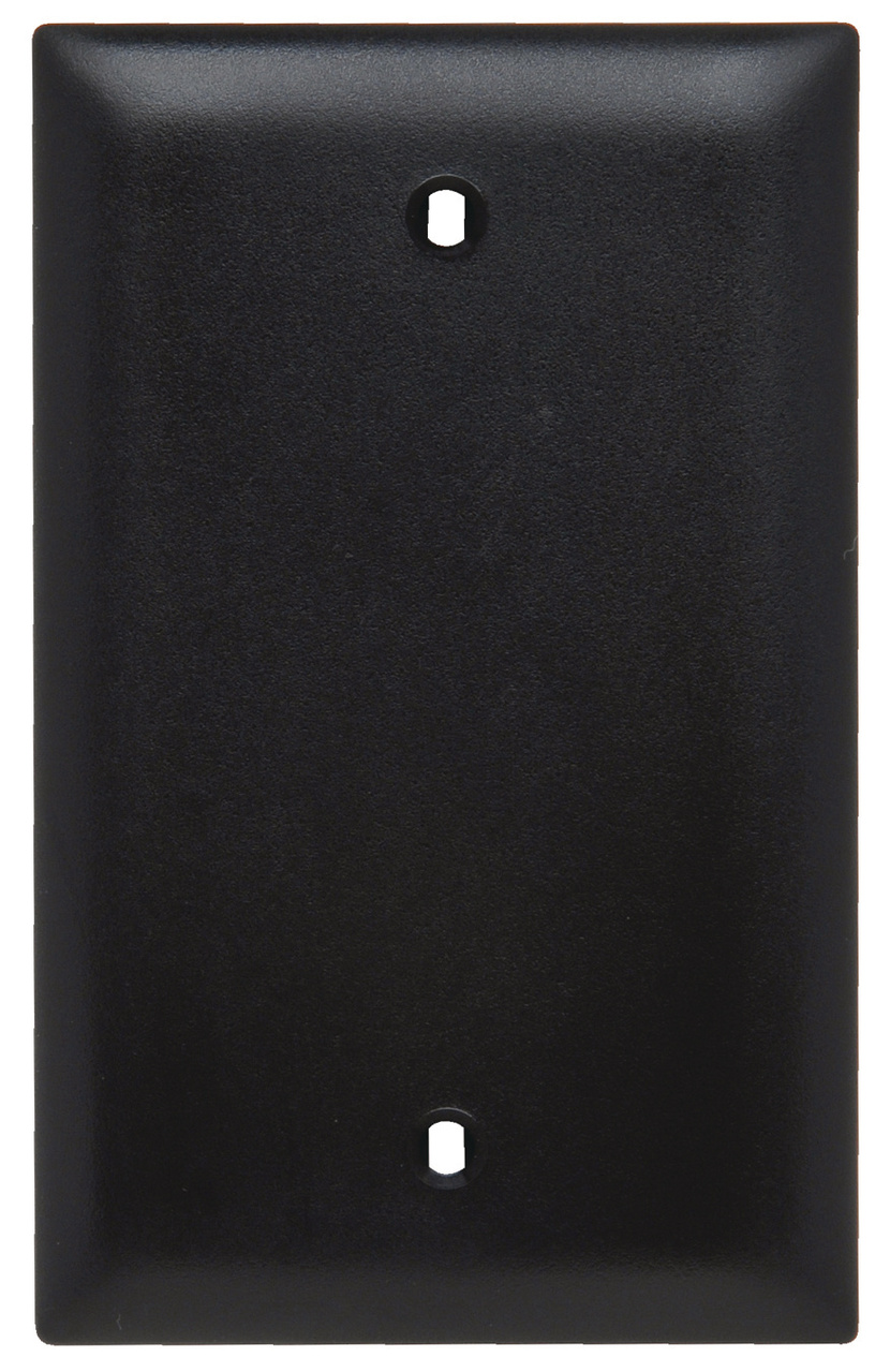 PASS AND SEYMOUR TP13-BK Blank Wall Plate, Box Mounted, 1 Gang, Black | CH4BFT