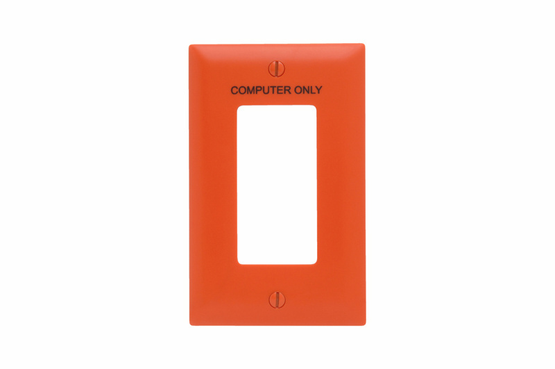 PASS AND SEYMOUR TP26-CO Wall Plate, 1 Gang, Orange | CH4GKL