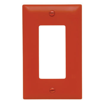 PASS AND SEYMOUR TP26-OR Wall Plate, 1 Gang, Thermoplastic, Orange | CH4LQH
