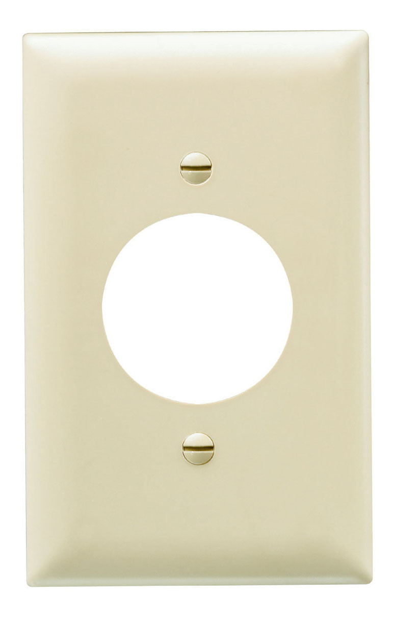 PASS AND SEYMOUR TP720-I Wall Plate Receptacle Opening, 1 Gang, Ivory | CH4HQH