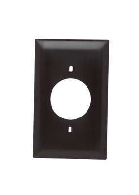 PASS AND SEYMOUR TP720 Wall Plate Receptacle Opening, 1 Gang, Brown | CH4HQC