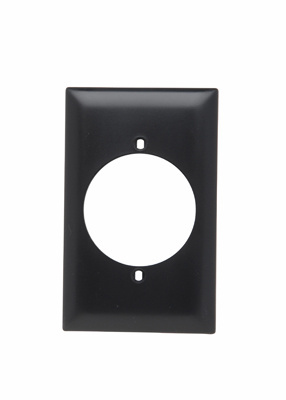 PASS AND SEYMOUR TP724-BK Wall Plate Receptacle Opening, 1 Gang, Black | CH4HPY
