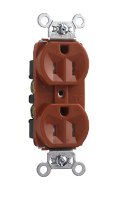 PASS AND SEYMOUR TR5262-RED Hard Use Duplex Receptacle, Spec Grade, Tamper Resistant, 15A, 125V, Red | CH4LHK