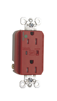 PASS AND SEYMOUR TR8200-REDSP Extra Heavy Duty Duplex Receptacle, Hospital Grade, Surge Protective, Red | CH4LKP