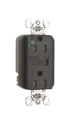 PASS AND SEYMOUR TR8200-SP Extra Heavy Duty Duplex Receptacle, Hospital Grade, Surge Protective, Brown | CH4LKK