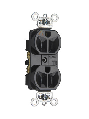 PASS AND SEYMOUR TRIG5262-BK Isolated Ground Receptacle, Tamper Resistant, Black | CH4LMM