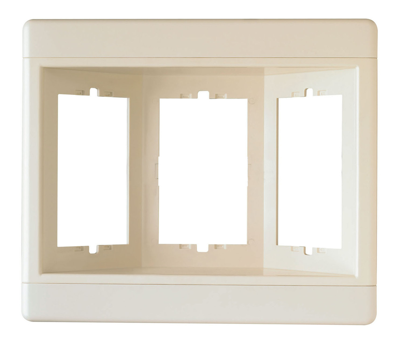 PASS AND SEYMOUR TV3-WLA Recessed TV Box, 3 Gang, Light Almond | CH4LQZ