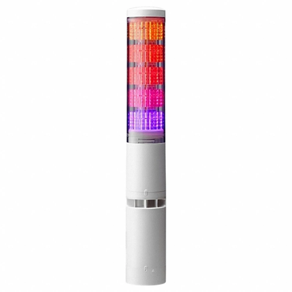 Tower Light Assembly, 5 Tier, Sounder Tier Included, IP54, Direct Wire, 60 mm Overall Dia