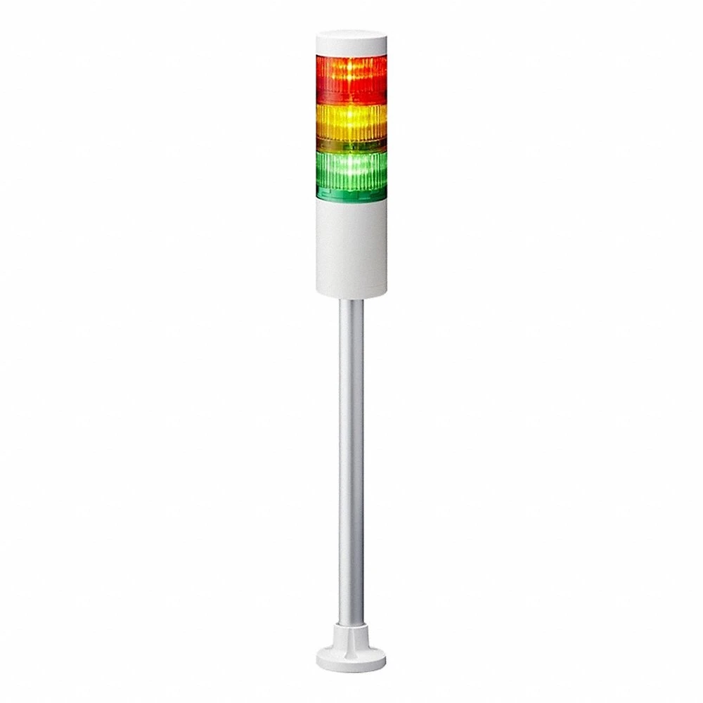 Tower Light Assembly, 3 Tier, No Sounder Tier, IP54, Amber/Green/Red, Direct Wire, Steady