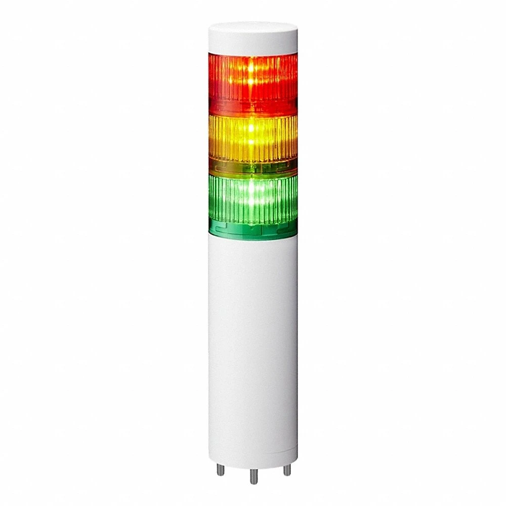 Tower Light Assembly, 3 Tier, IP65, Amber/Green/Red, Direct Wire
