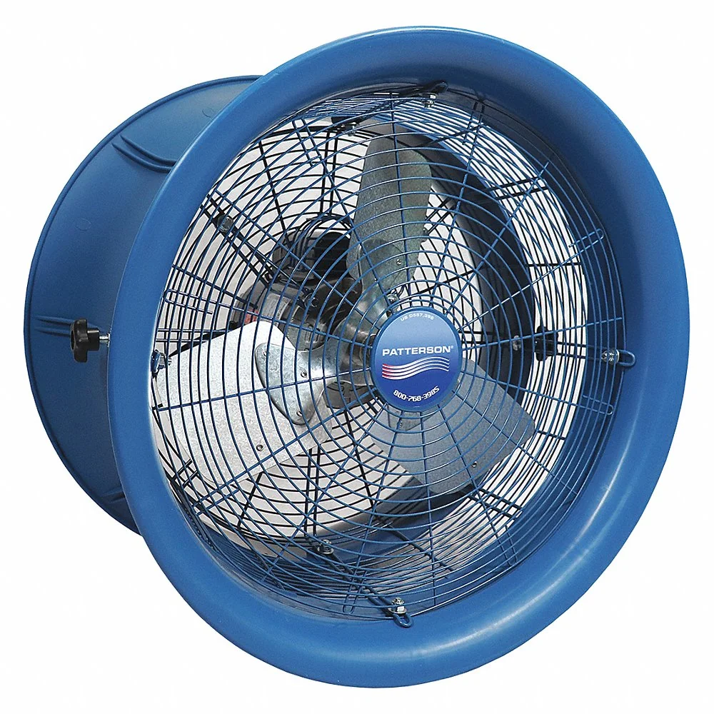 PATTERSON FAN COMBO8 High-Velocity Indoor Industrial Ceiling Fan, 22 Inch Blade Dia, 1 Speeds, 5570 cfm | CT7LXB 359TX6