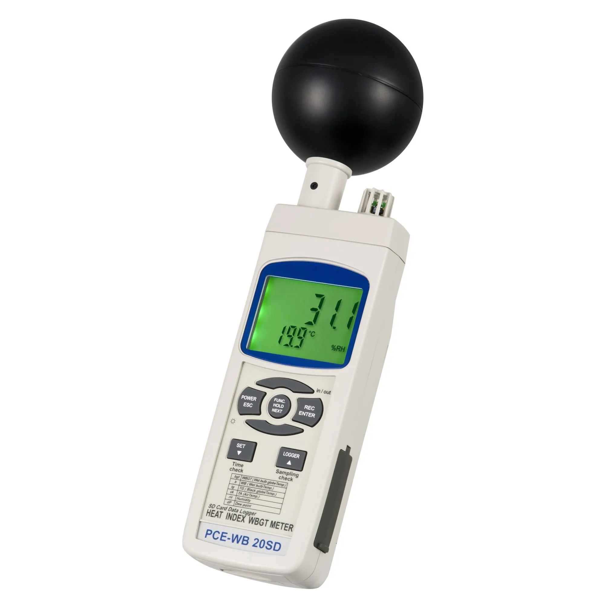 Multifunction Thermometer, Programmable WBGT Alarm Setting