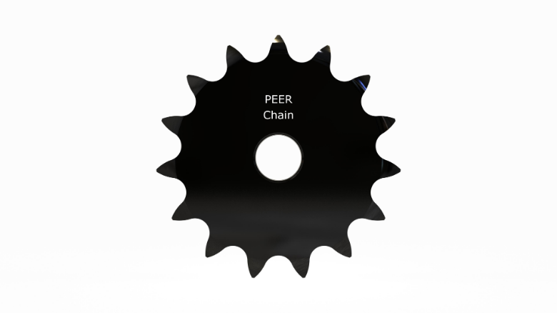 PEER CHAIN 43021 Sprocket, 5/8 Inch Size, Plain Bore, Hardened Teeth, Black Oxide | CL8BEK