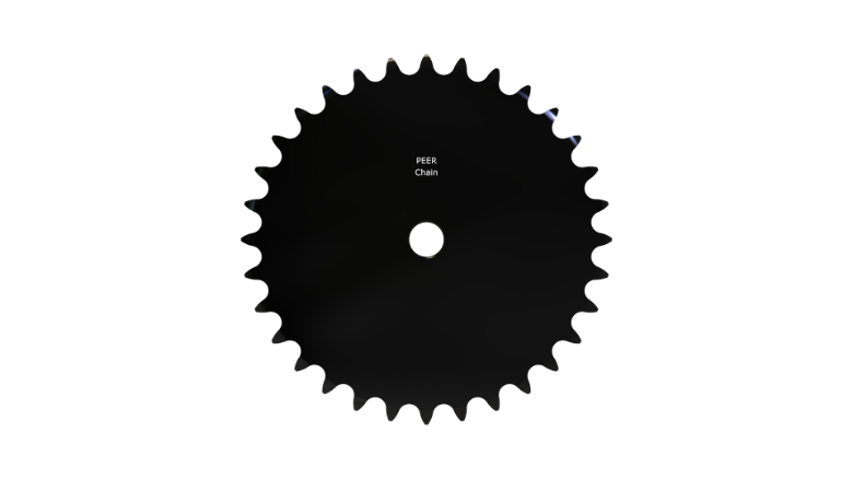 PEER CHAIN 43038 Sprocket, 19/32 Inch Size, Plain Bore, Hardened Teeth, Black Oxide | CL8BFD