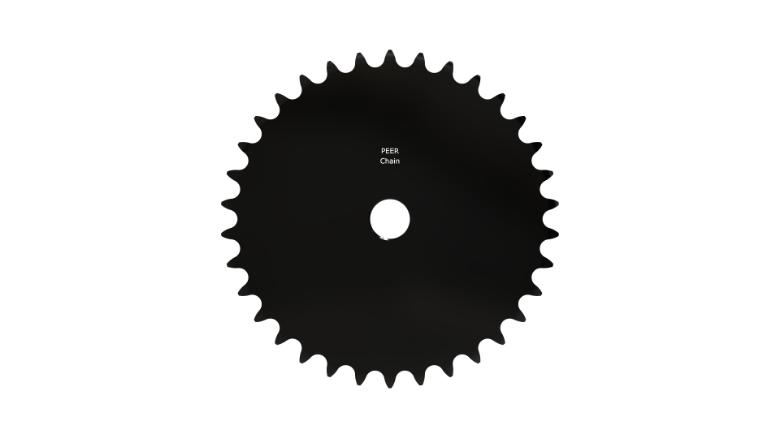 PEER CHAIN 43040 Sprocket, 19/32 Inch Size, Plain Bore, Hardened Teeth, Black Oxide | CL8BFF