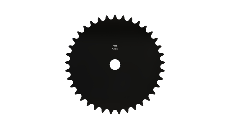 PEER CHAIN 43043 Sprocket, 19/32 Inch Size, Plain Bore, Hardened Teeth, Black Oxide | CL8BFJ