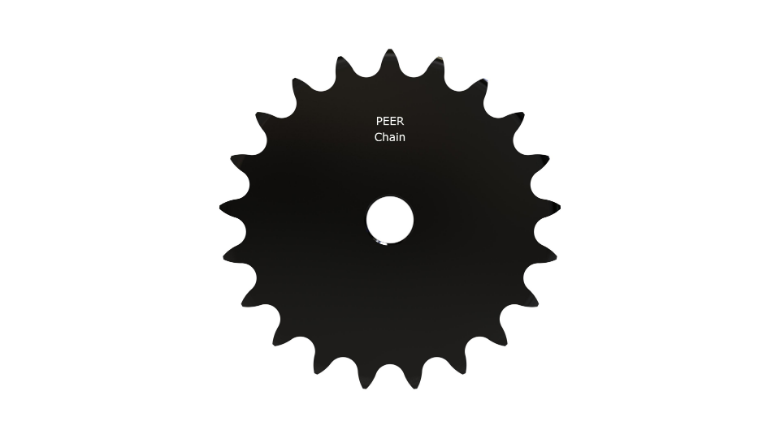 PEER CHAIN 43059 Sprocket, 3/4 Inch Size, Plain Bore, Hardened Teeth, Black Oxide | CL8DGU