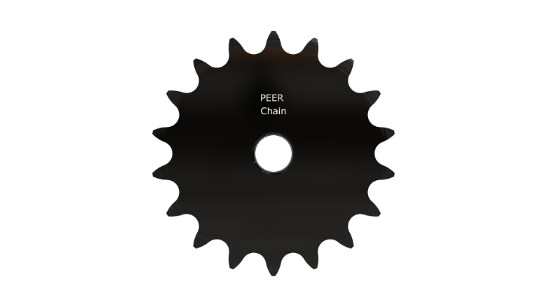 PEER CHAIN 43151 Sprocket, 1/2 Inch Size, Plain Bore, Hardened Teeth, Black Oxide | CL7ZVA