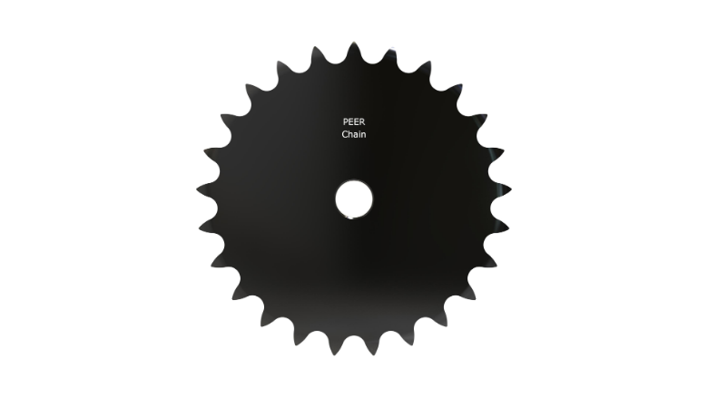 PEER CHAIN 43158 Sprocket, 1/2 Inch Size, Plain Bore, Hardened Teeth, Black Oxide | CL7ZWF