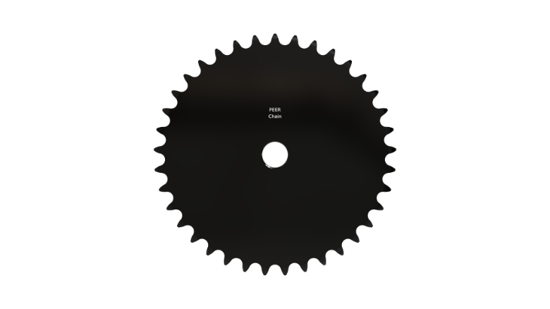 PEER CHAIN 43195 Sprocket, 5/8 Inch Size, Plain Bore, Hardened Teeth, Black Oxide | CL8BQP