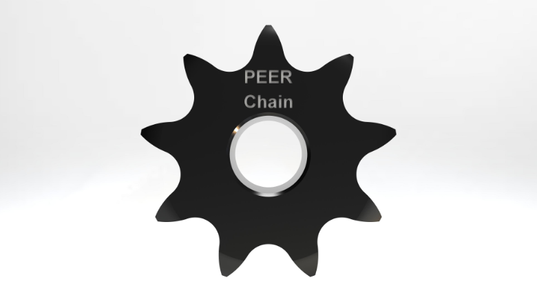 PEER CHAIN 43225 Sprocket, 3/4 Inch Size, Plain Bore, Hardened Teeth, Black Oxide | CL8FEH