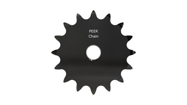 PEER CHAIN 43232 Sprocket, 3/4 Inch Size, Plain Bore, Hardened Teeth, Black Oxide | CL8FGQ