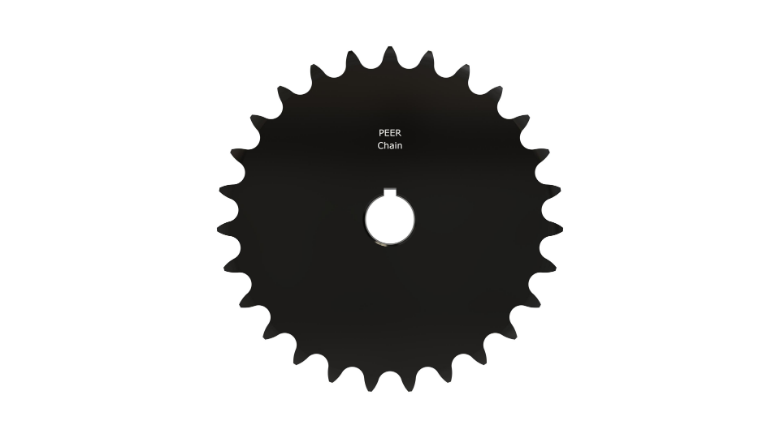 PEER CHAIN 43340 Sprocket, 1 Inch Size, Finished Bore, Hardened Teeth, Black Oxide | CL7ZWR