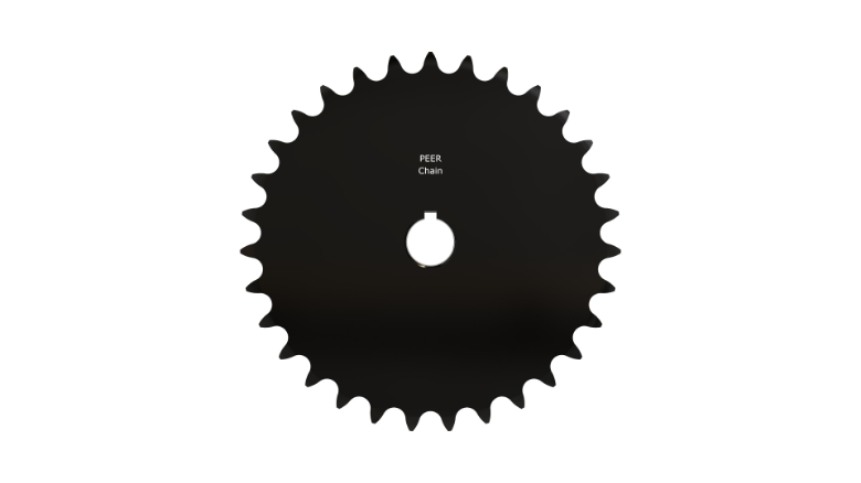 PEER CHAIN 43429 Sprocket, 3/4 Inch Size, Finished Bore, Hardened Teeth, Black Oxide | CL8BPA