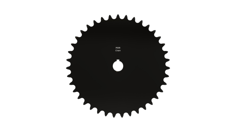 PEER CHAIN 43437 Sprocket, 3/4 Inch Size, Finished Bore, Hardened Teeth, Black Oxide | CL8BRG