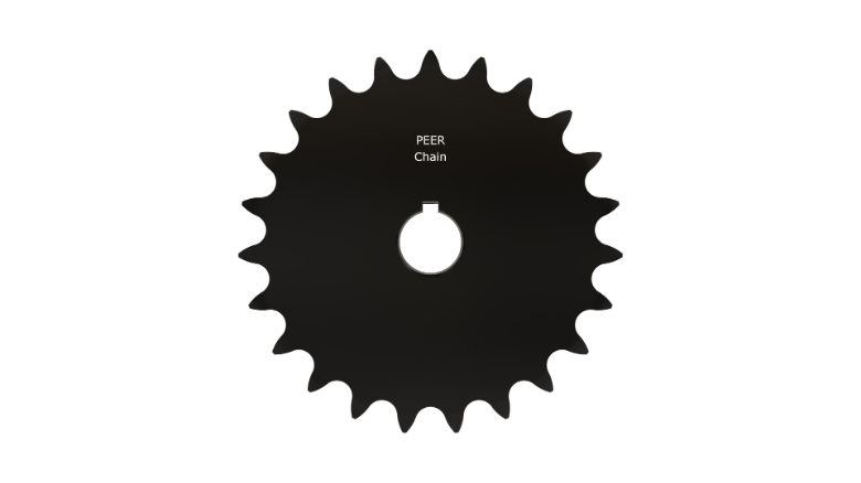 PEER CHAIN 43500 Sprocket, 1-1/8 Inch Size, Finished Bore, Hardened Teeth, Black Oxide | CL8BLC