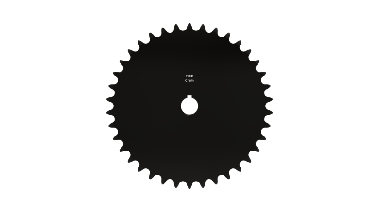 PEER CHAIN 43546 Sprocket, 1-3/16 Inch Size, Finished Bore, Hardened Teeth, Black Oxide | CL8BQZ