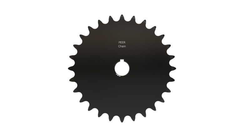 PEER CHAIN 43588 Sprocket, 1-1/2 Inch Size, Finished Bore, Hardened Teeth, Black Oxide | CL8BMX