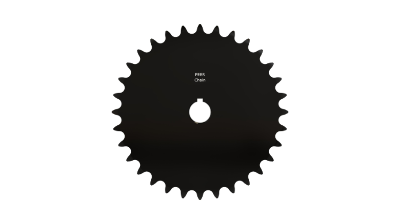 PEER CHAIN 43736 Sprocket, 1-3/16 Inch Size, Finished Bore, Hardened Teeth, Black Oxide | CL8DTL
