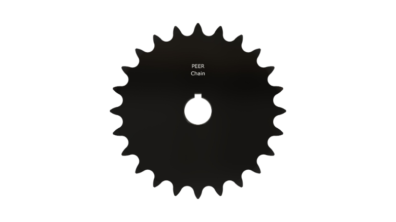 PEER CHAIN 43760 Sprocket, 1-1/4 Inch Size, Finished Bore, Hardened Teeth, Black Oxide | CL8DPM