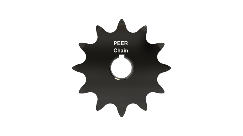 PEER CHAIN 43904 Sprocket, 1-3/16 Inch Size, Finished Bore, Hardened Teeth, Black Oxide | CL8FFG