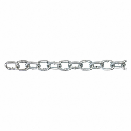 PEERLESS 6072032 Chain, Carbon Steel, 450 lb Working Load Limit, Zinc Plated, 100 ft Length | CT7PEC 48RR49