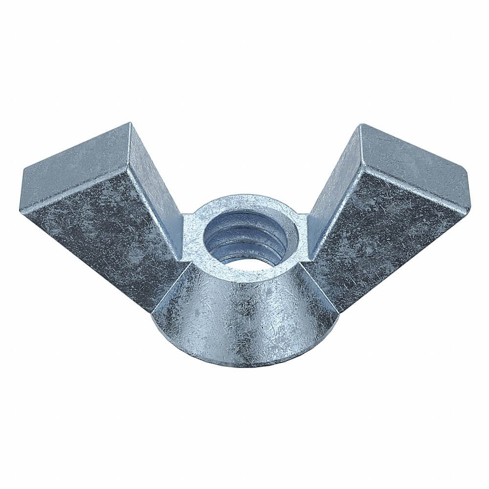 PEERLESS HARDWARE 0-CD-700C87- Wing Nut, Steel Zinc, 1/4-20 Thread Size, 1-3/8 Inch Wing Span, 10Pk | AE4RTJ 5MMX1