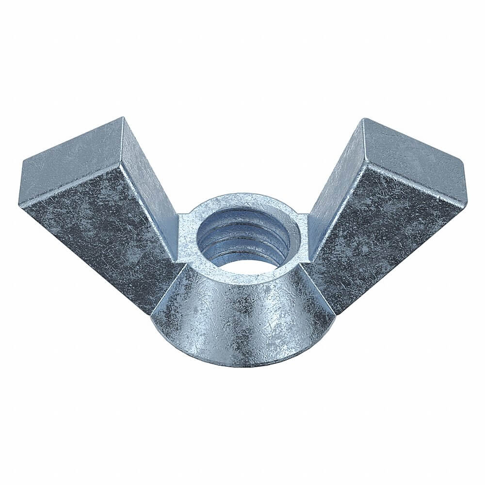 PEERLESS HARDWARE 0-DE-720A87- Wing Nut, Steel Zinc, 5/16-18 Thread Size, 1-5/8 Inch Wing Span, 10Pk | AE4RUD 5MMY9