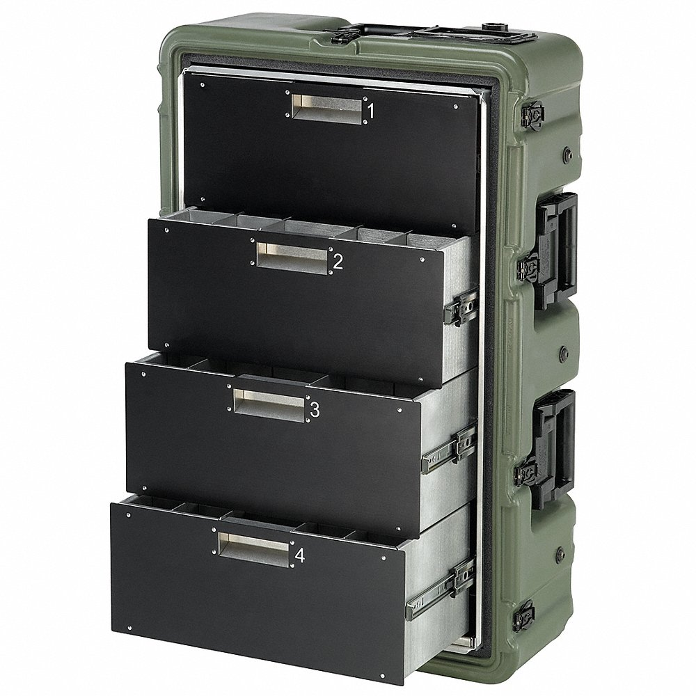 Medical Case, 4 Drwr, 32.75Lx20.87Wx12.61D