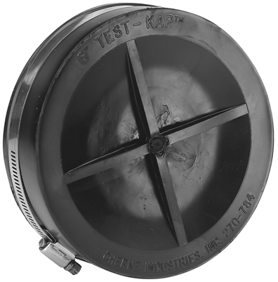 PETERSEN PRODUCTS 142-9406 Test Cap, Hose Clamp Style, 6 Inch Pipe Size | CF2ZVV