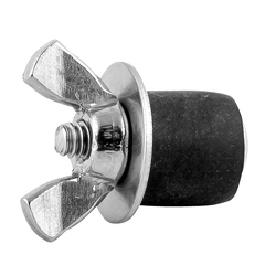 PETERSEN PRODUCTS 143-2025-W Pipe Plug, Mechanical, Micro Wing-Nut, 1/4 Inch Diameter, Rubber | CF2ZYK