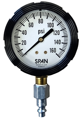 PETERSEN PRODUCTS 924-1304-6160 Pressure Gauge, Compressor Pressure, 0 - 160 Psi | CF2ZBP