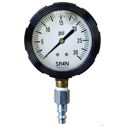 PETERSEN PRODUCTS 936-1000-1030 Pressure Gauge, 1/4 Inch Quick Connect, 0 - 30 Psig | CF3BVP
