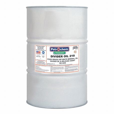 PETROCHEM DIVIDER OIL 210-055 Gear Oil, Mineral, Sae Grade 20, 55 Gal, Drum, H1 Food Grade | CT7QDM 45VG44