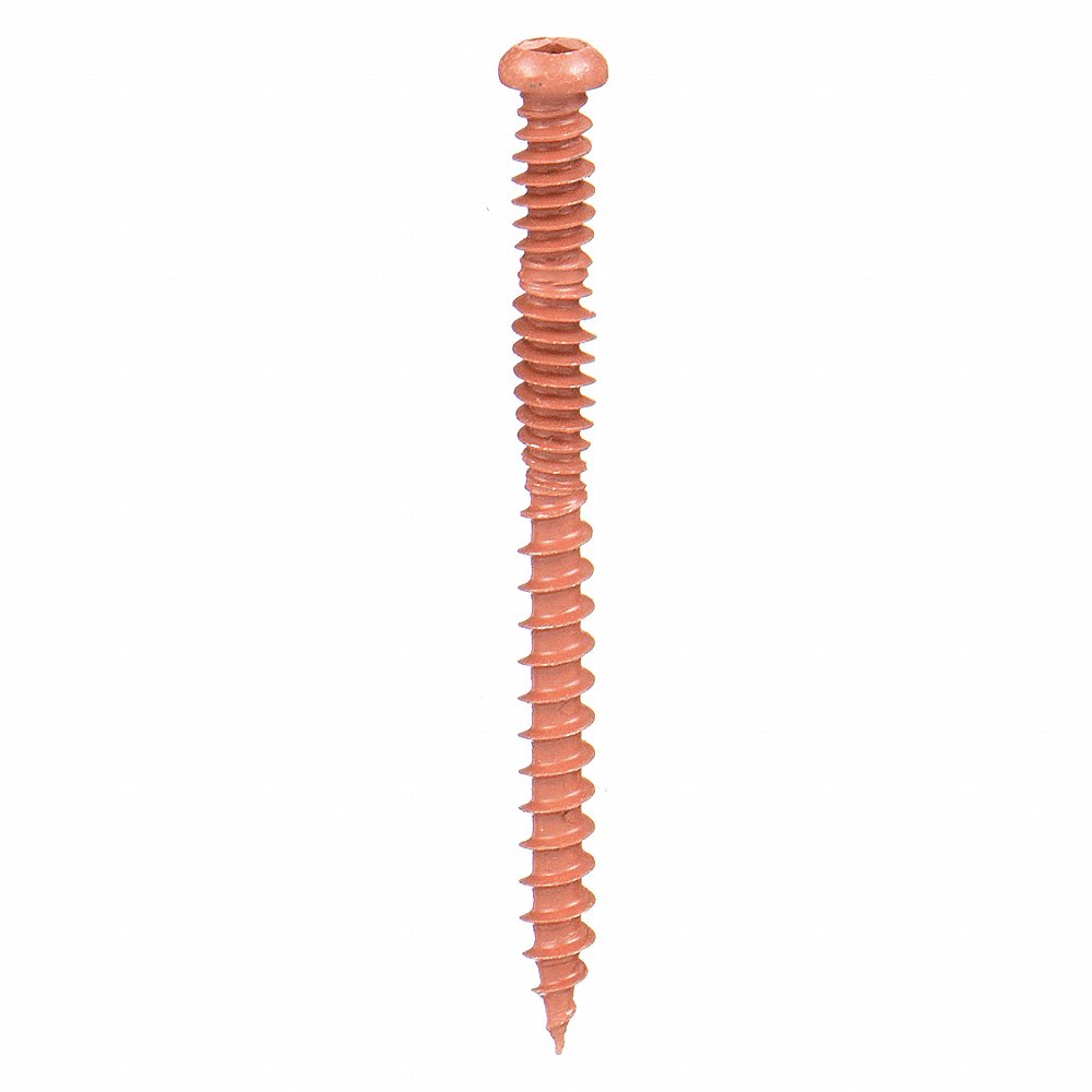 GRAINGER P61649-BR Composite Screw, #10 Size, 2 1/2 Inch Length, Case Hardened Steel, 2125PK | CG9WAR 4VYP5
