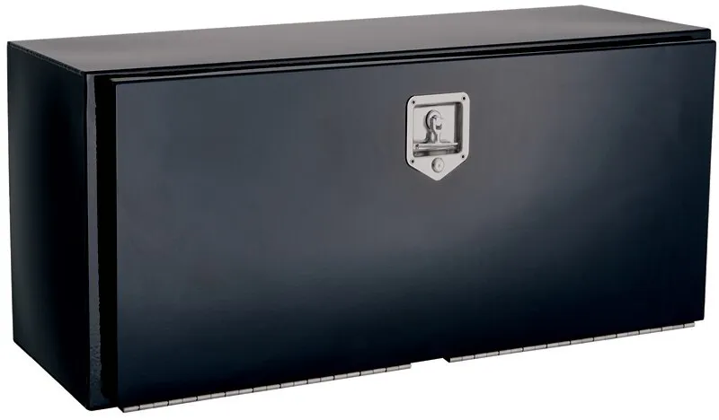 Truck Box, Topside or Underbody, Steel, 30 InchW, Black, Depth 18 Inch