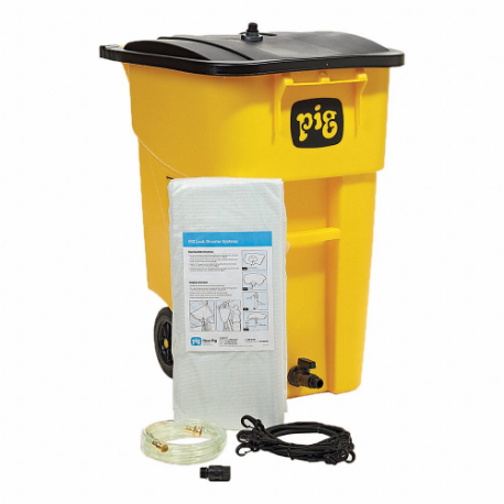 Mobile Roof Diverter Kit, 10 ft x 10ft, Straps Leak Diverter Mounting, Brass/Polyester/PVC