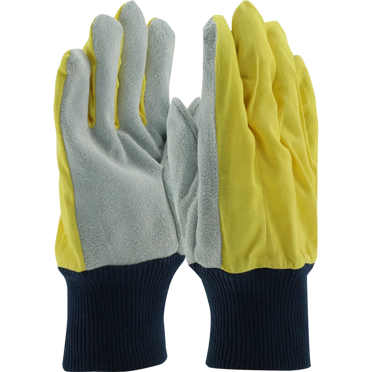 PIP 100Y Hand Protection Leather Palm Gloves, L, Yellow, Dozen | CL8UJD