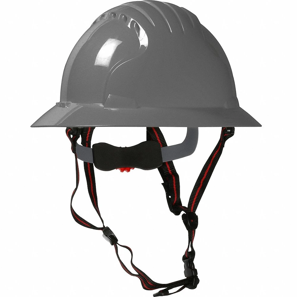 Safety Helmet, Gray, No Graphics, Ratchet 6-Point, HDPE, Basic Colors, JSP